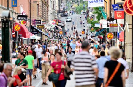 Centrum Sztokholmu latem